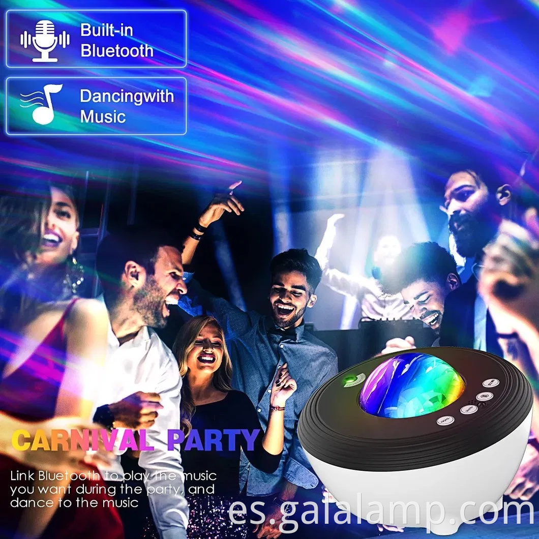 Proyector de Aurora Star Galaxy Proyector Luces para dormitorio, Wifi Nebula Techo Proyector Night Light with Music Speaker